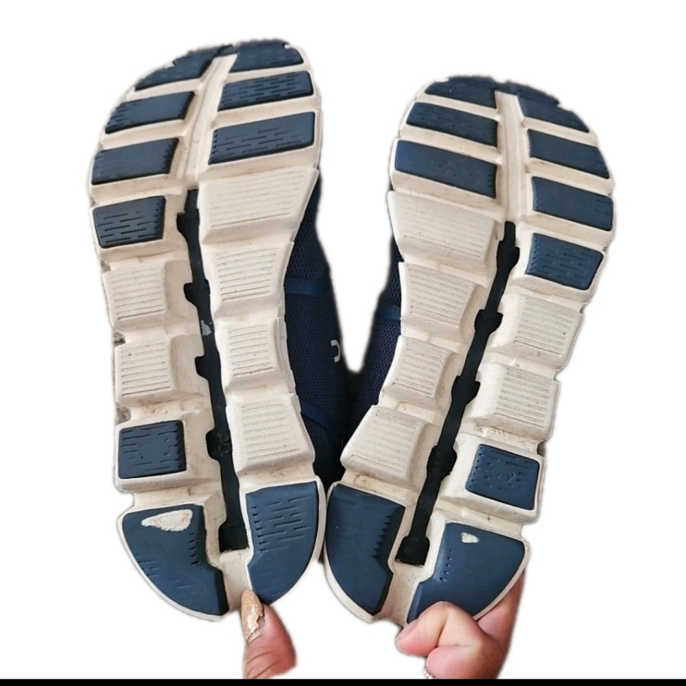 On Cloud Running Womens Blue Cloud 5 Shoe In Denim/White 9 - Picture 7 of 14